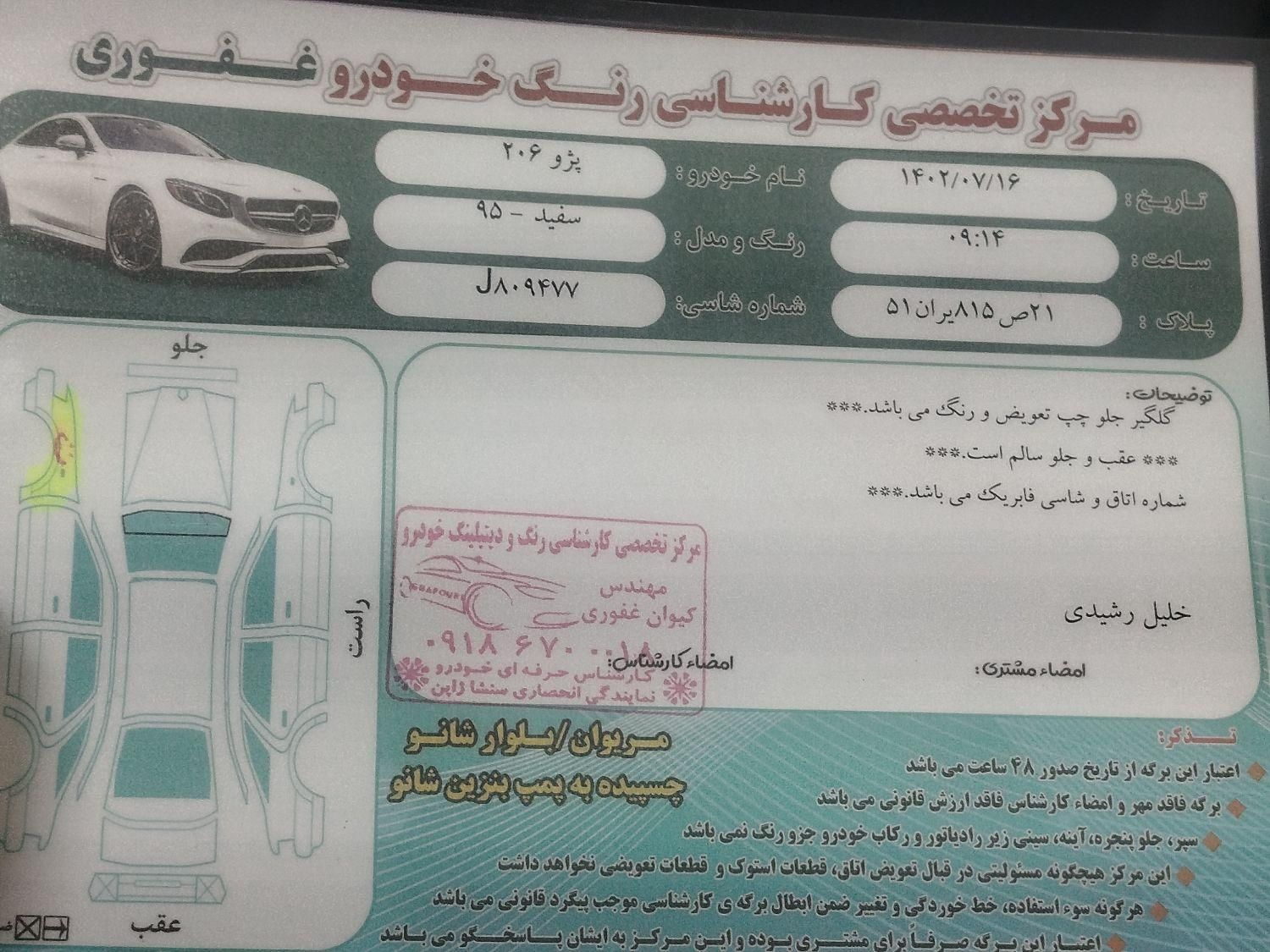 پژو 206 تیپ 2 - 1395