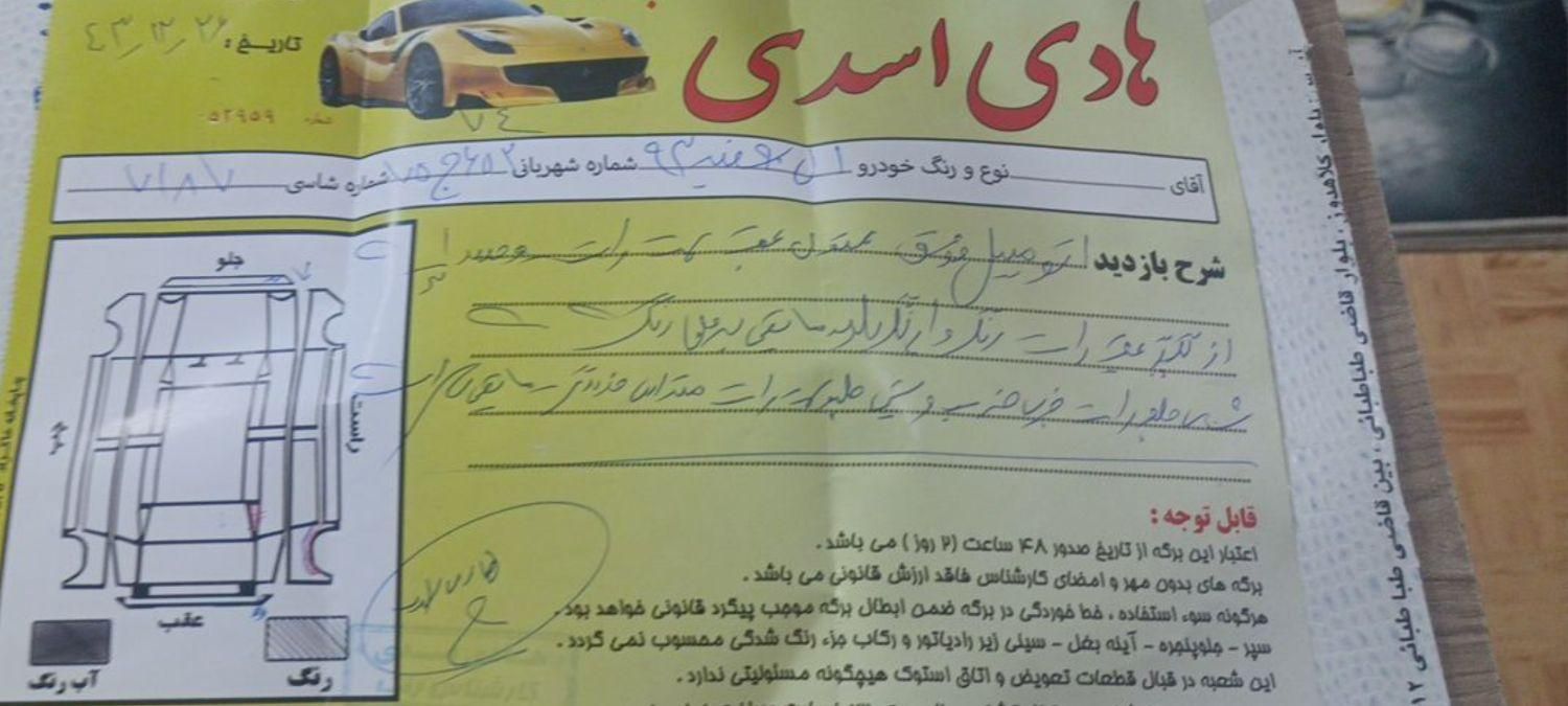 رنو پارس تندر گیربکس JHQ + مولتی مدیا - 1393