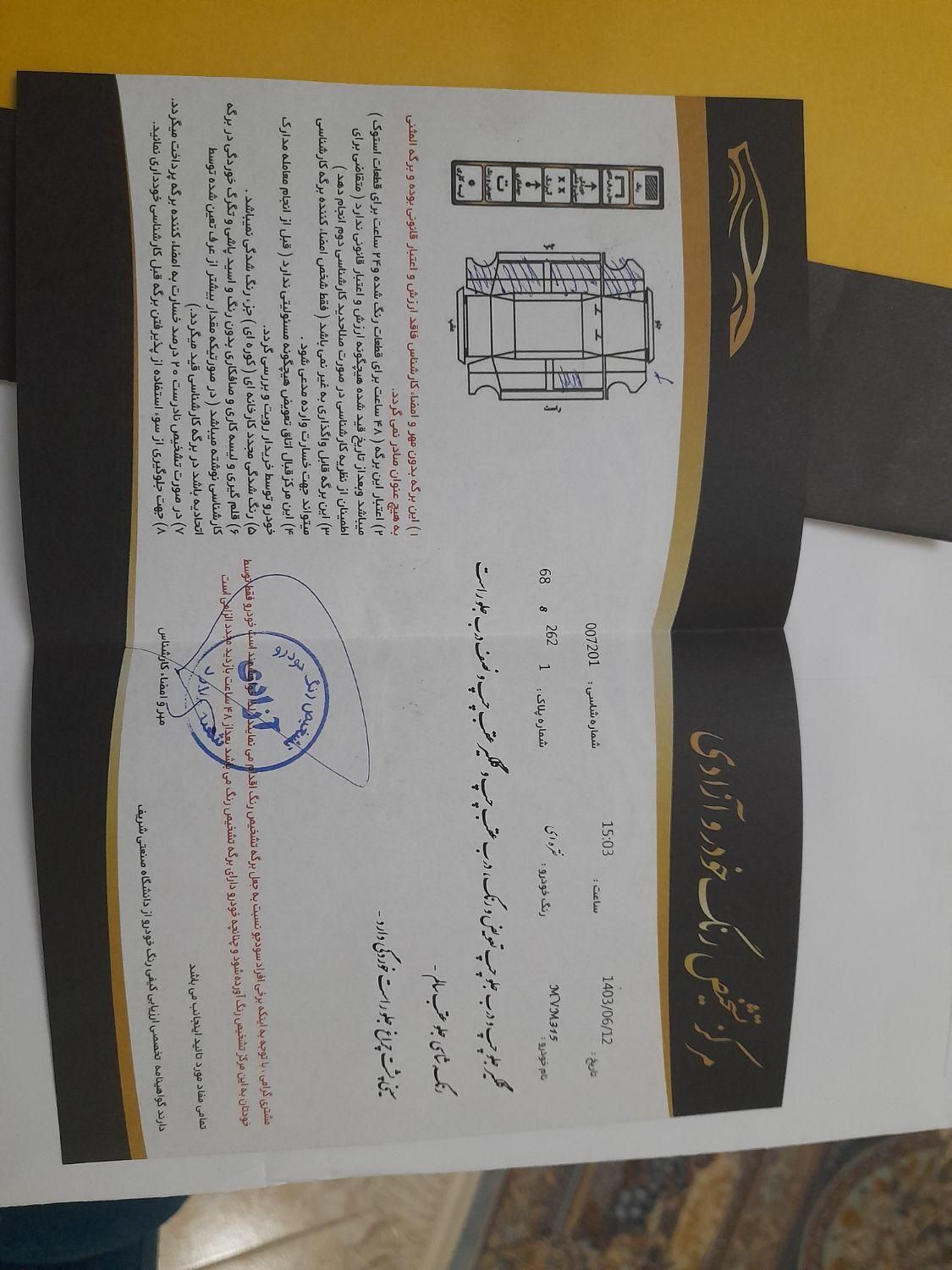 ام وی ام 315 هاچ بک ساده دنده ای - 2013