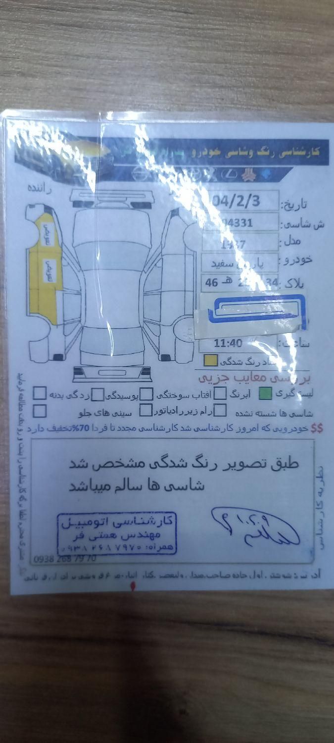 پژو پارس XU7ساده - 1387