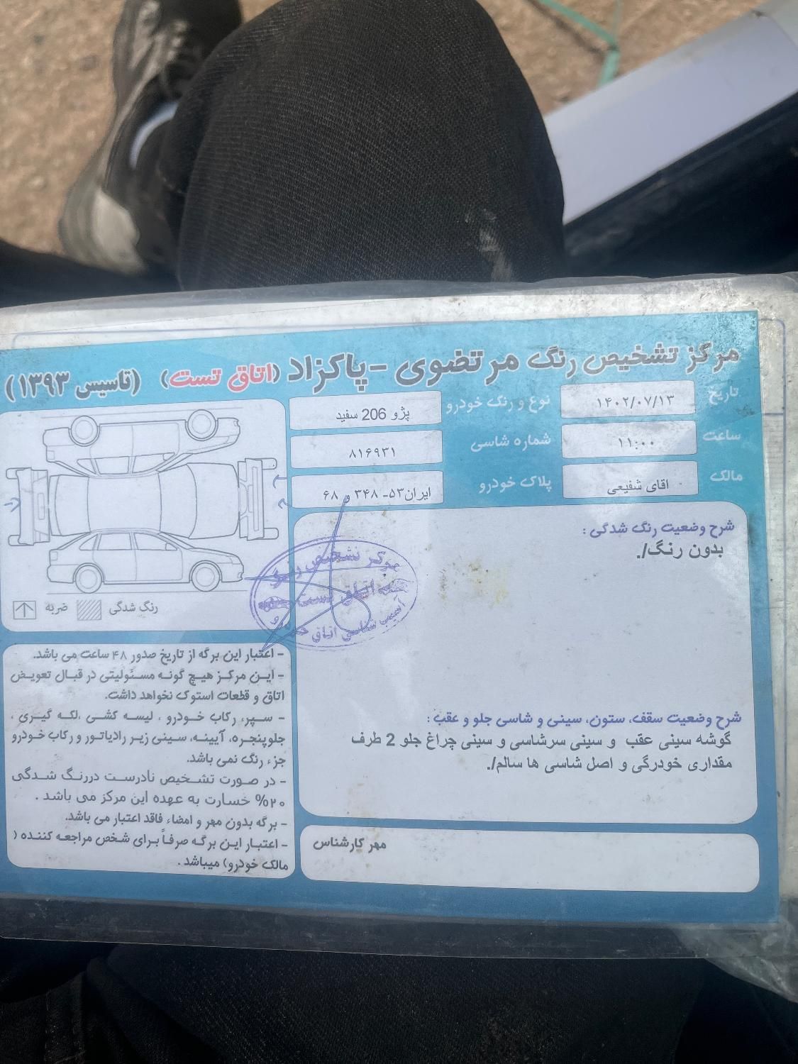 پژو 206 تیپ 2 - 1395