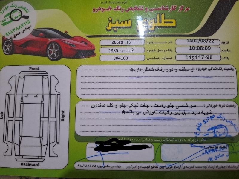 پژو 206 SD v8 - 1385