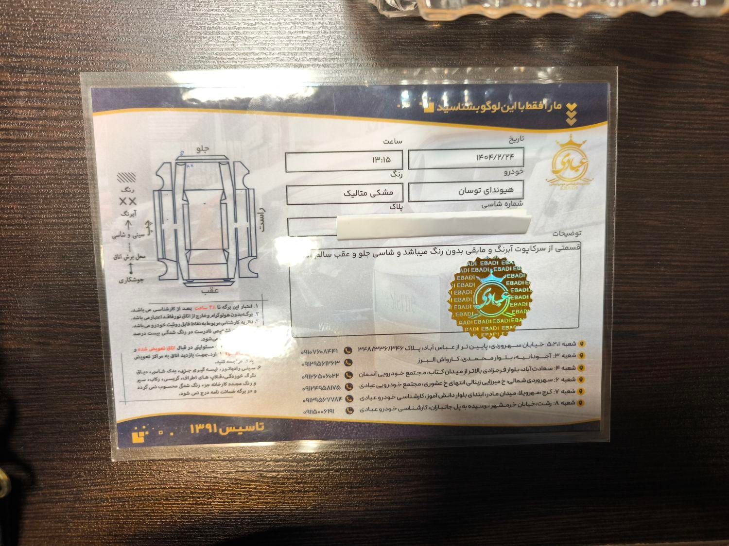 هیوندای توسان 2.0 لیتر دو دیفرانسیل - 2017