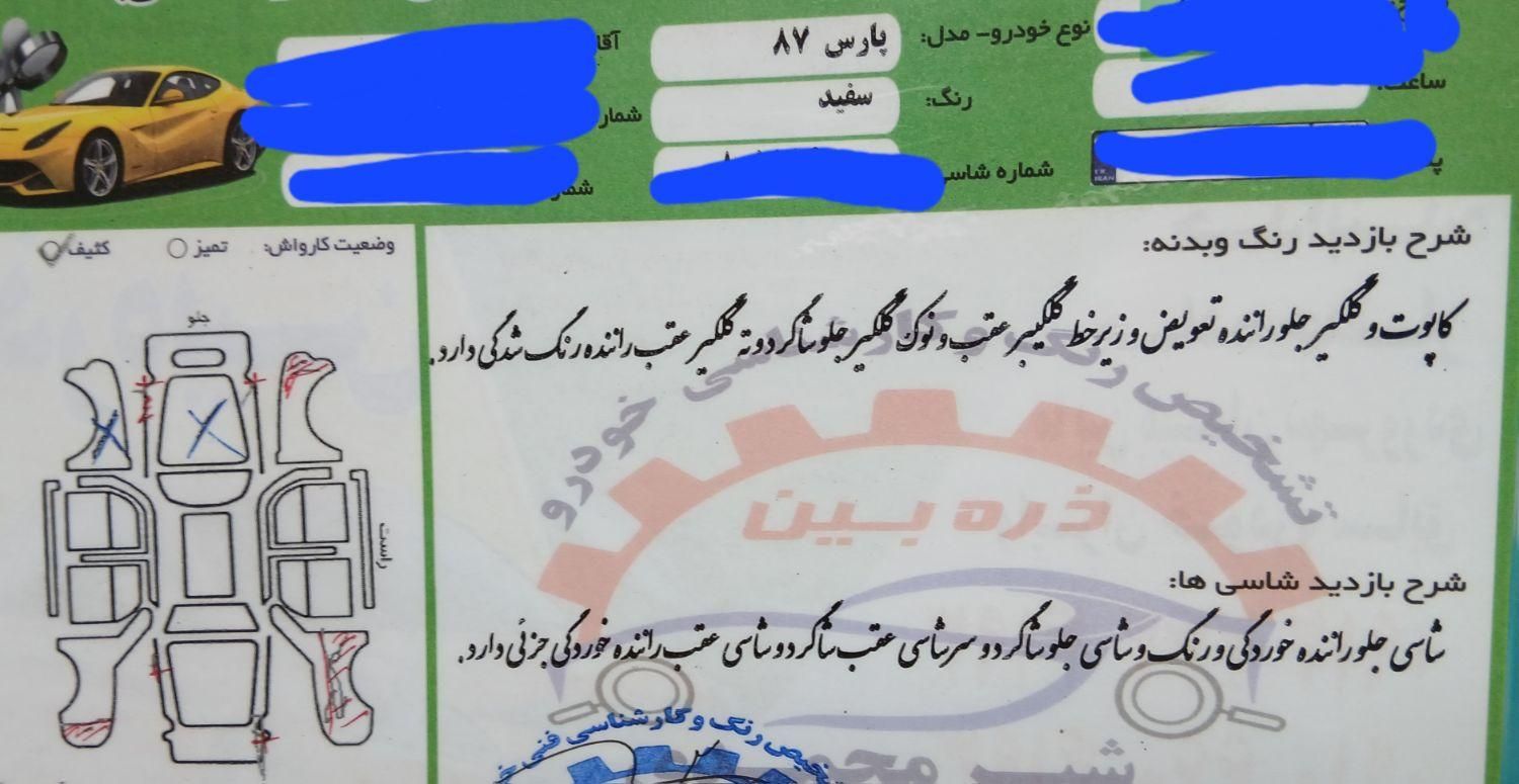پژو پارس XU7ساده - 1387