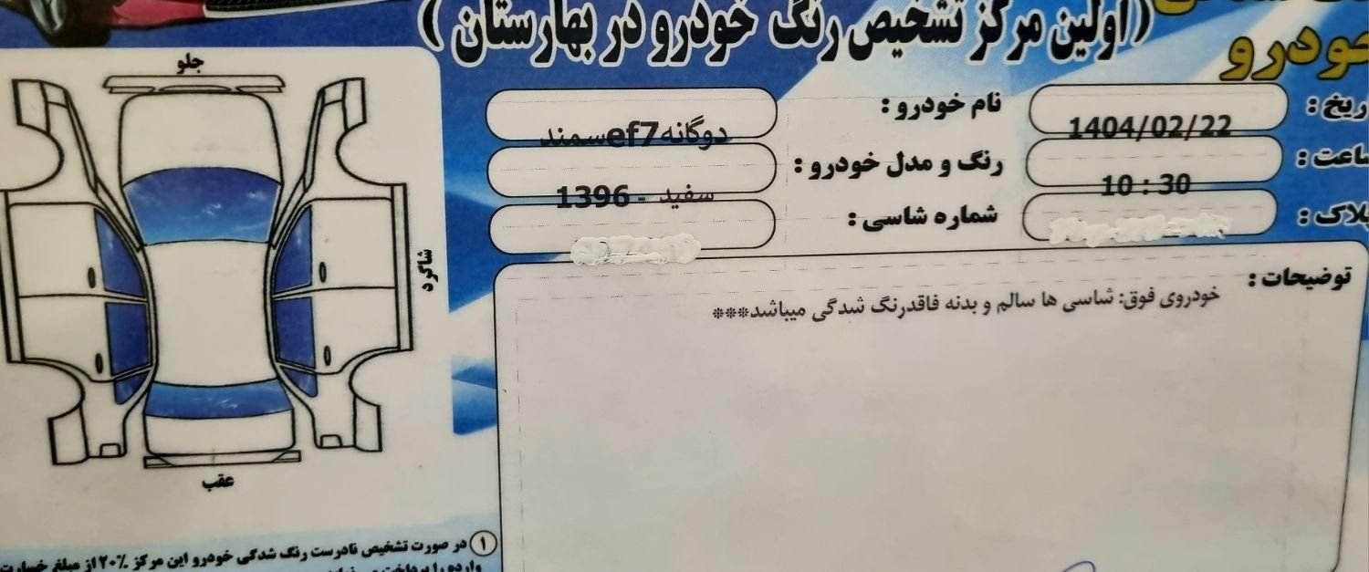 سمند LX EF7 دوگانه سوز - 1396