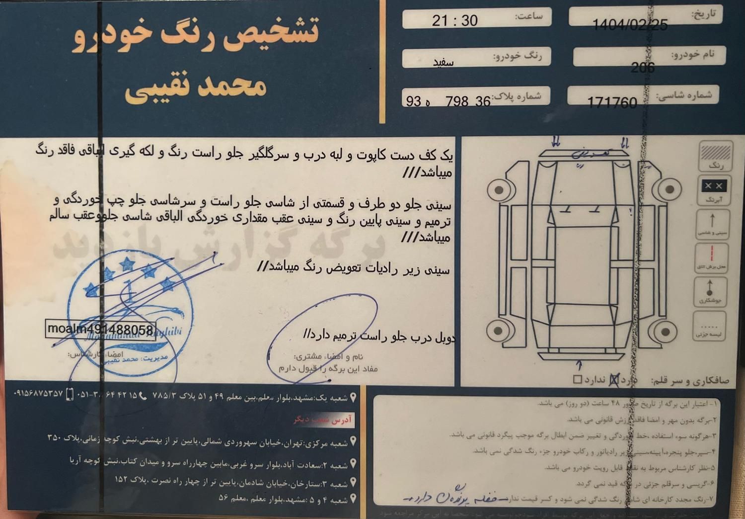 پژو 206 تیپ 2 - 1399