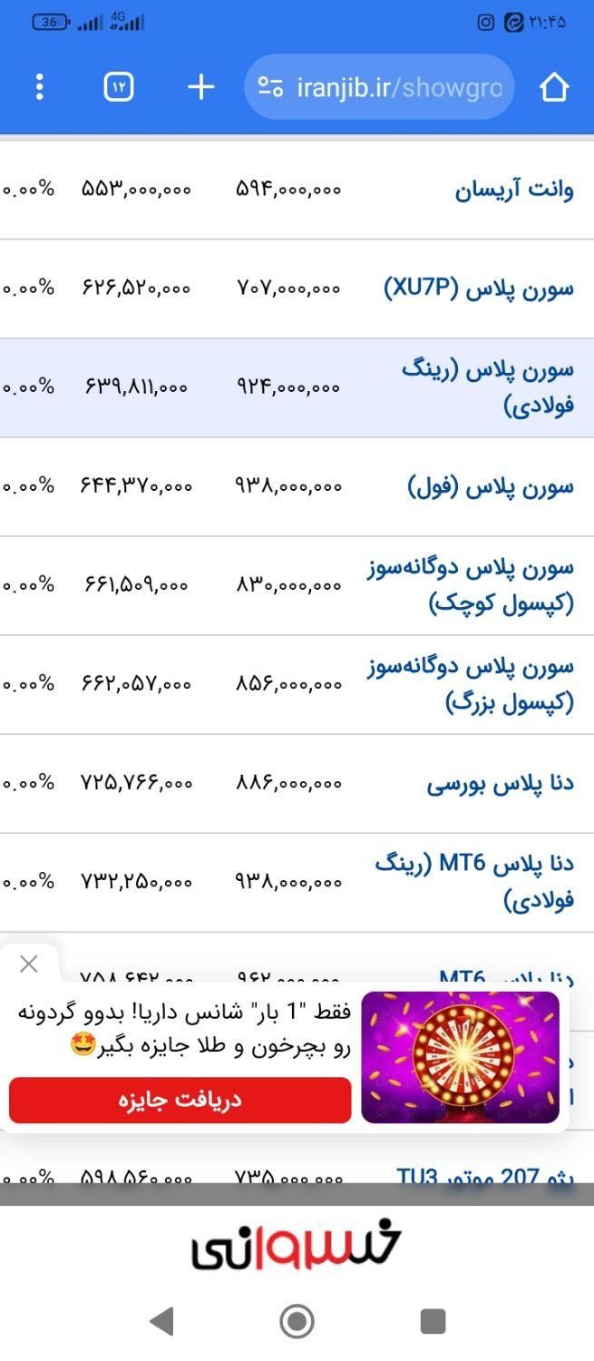 سمند سورن پلاس EF7 بنزینی - 1402