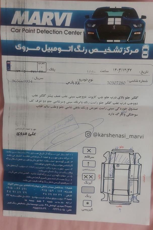 پژو پارس XU7ساده - 1386
