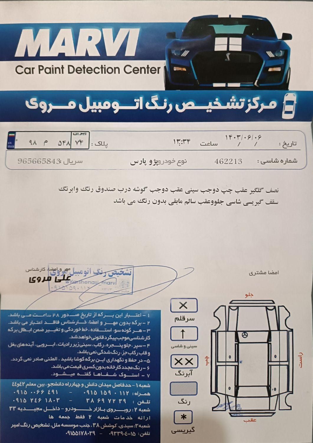 پژو پارس ELX-XU7P سفارشی - 1401