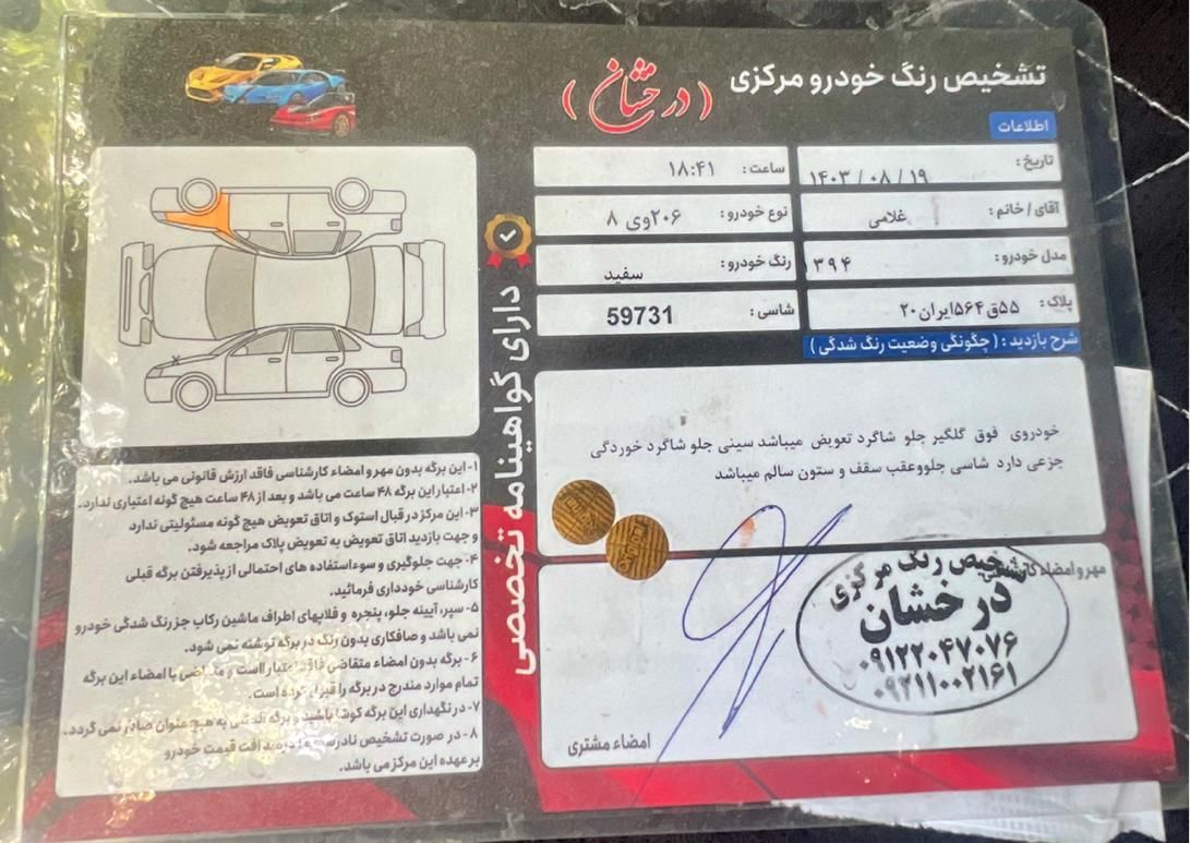 پژو 206 SD v8 - 1394