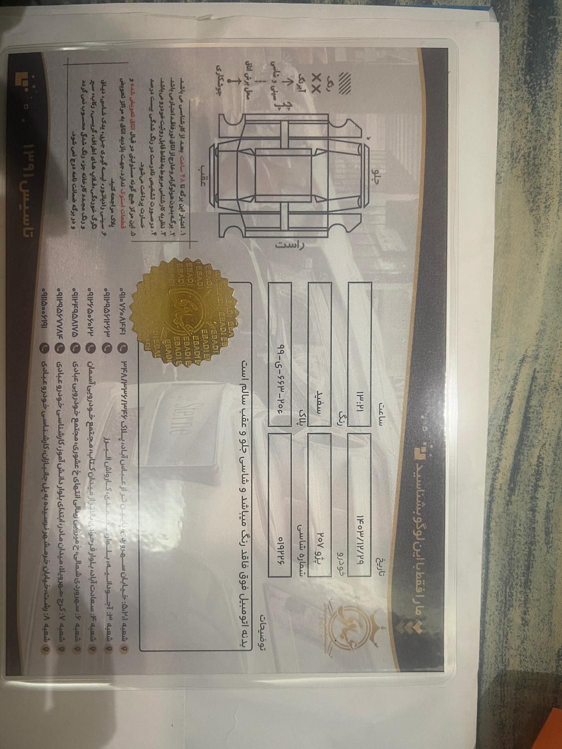 پژو 207 پانوراما اتوماتیک TU5P - 1402