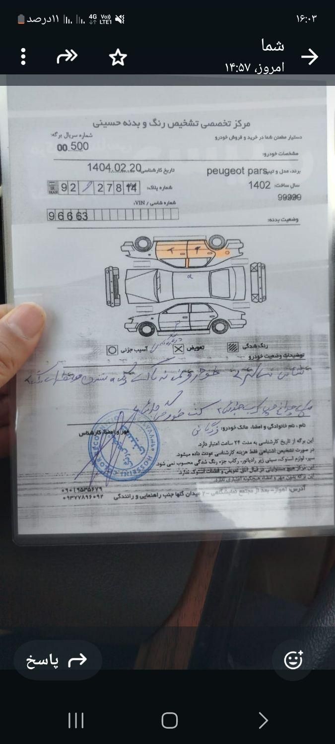 پژو پارس XU7P - 1402
