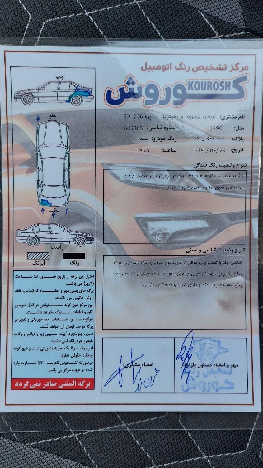 پژو 206 SD v8 - 1390