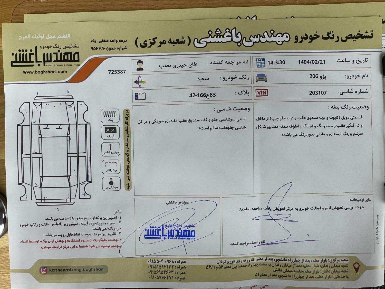 پژو 206 تیپ 2 - 1394