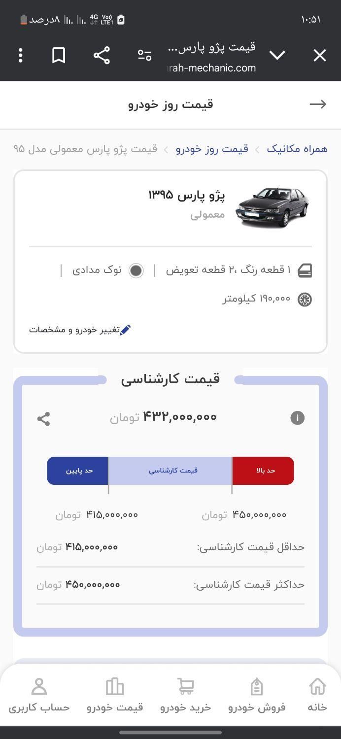 پژو پارس ELX-XU7P سفارشی - 1395