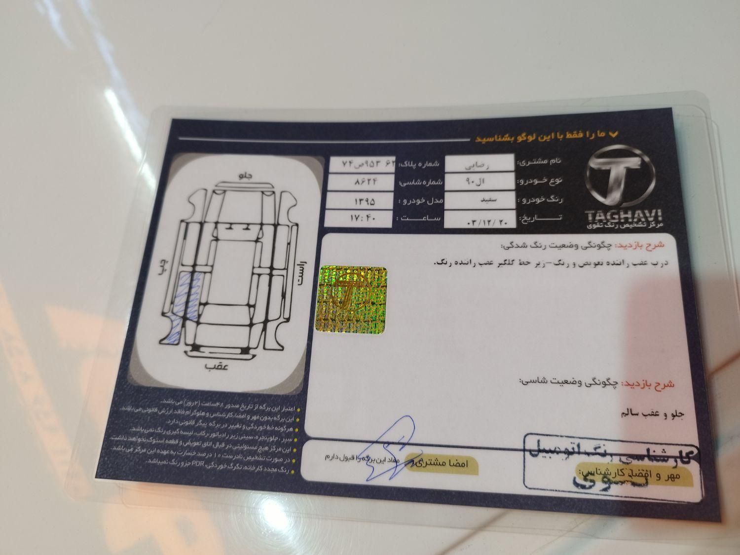 رنو پارس تندر گیربکس JHQ + مولتی مدیا - 1395