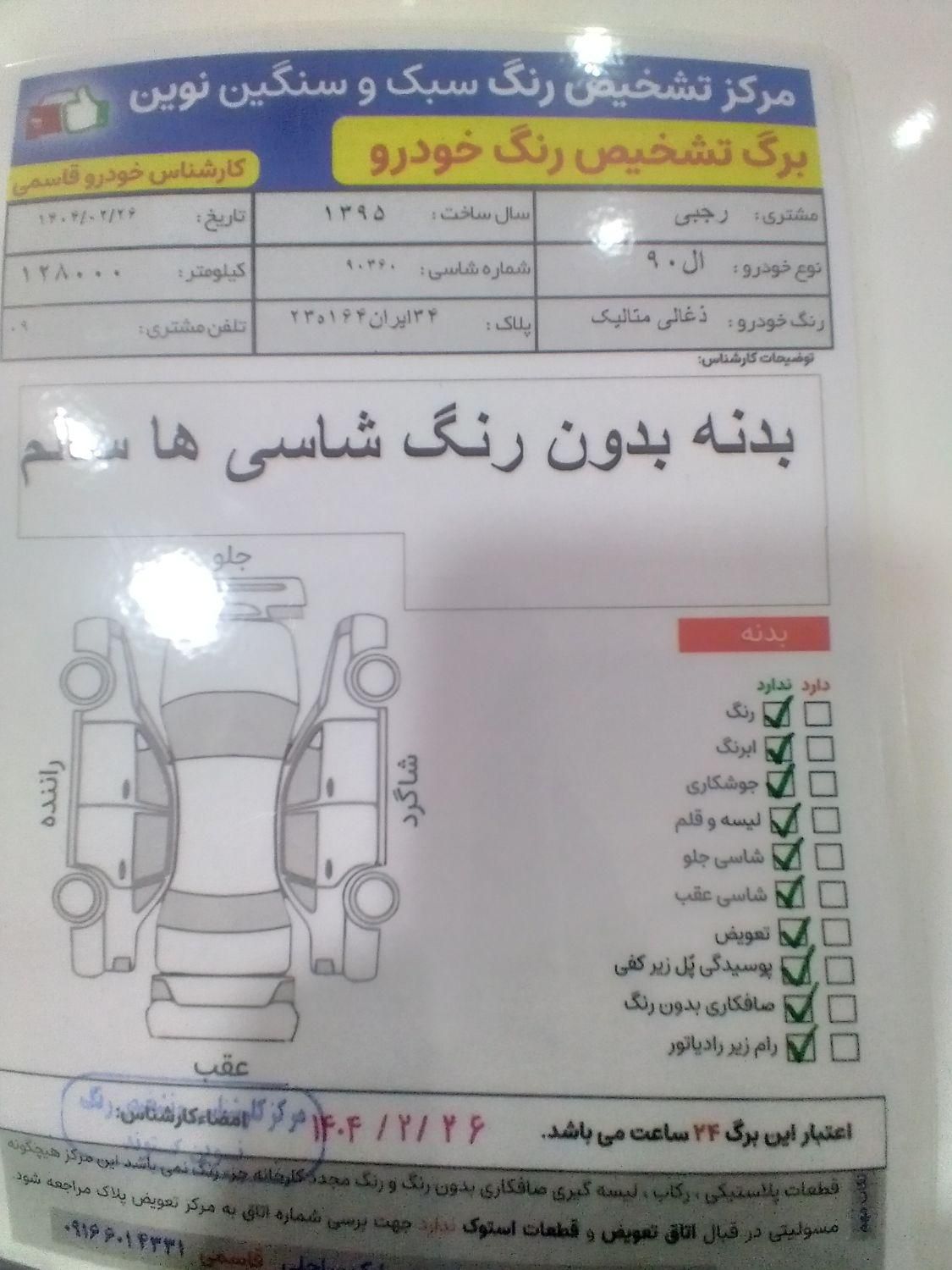 رنو پارس تندر گیربکس JHQ + مولتی مدیا - 1395