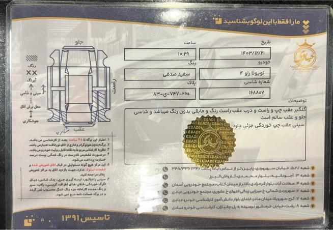تویوتا راو 4 فول - 2017
