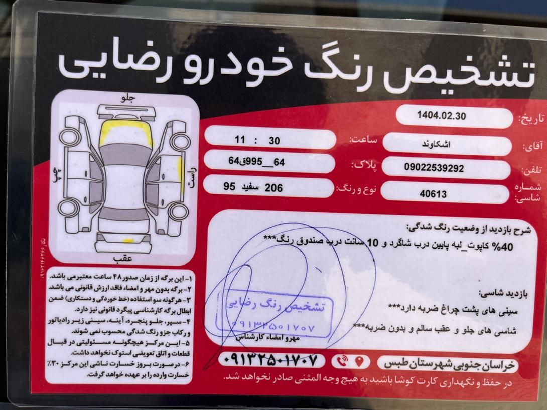 پژو 206 تیپ 2 - 1395