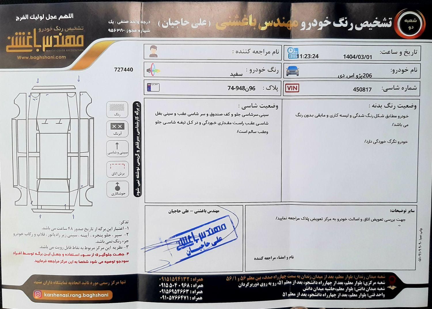پژو 206 SD v8 - 1395