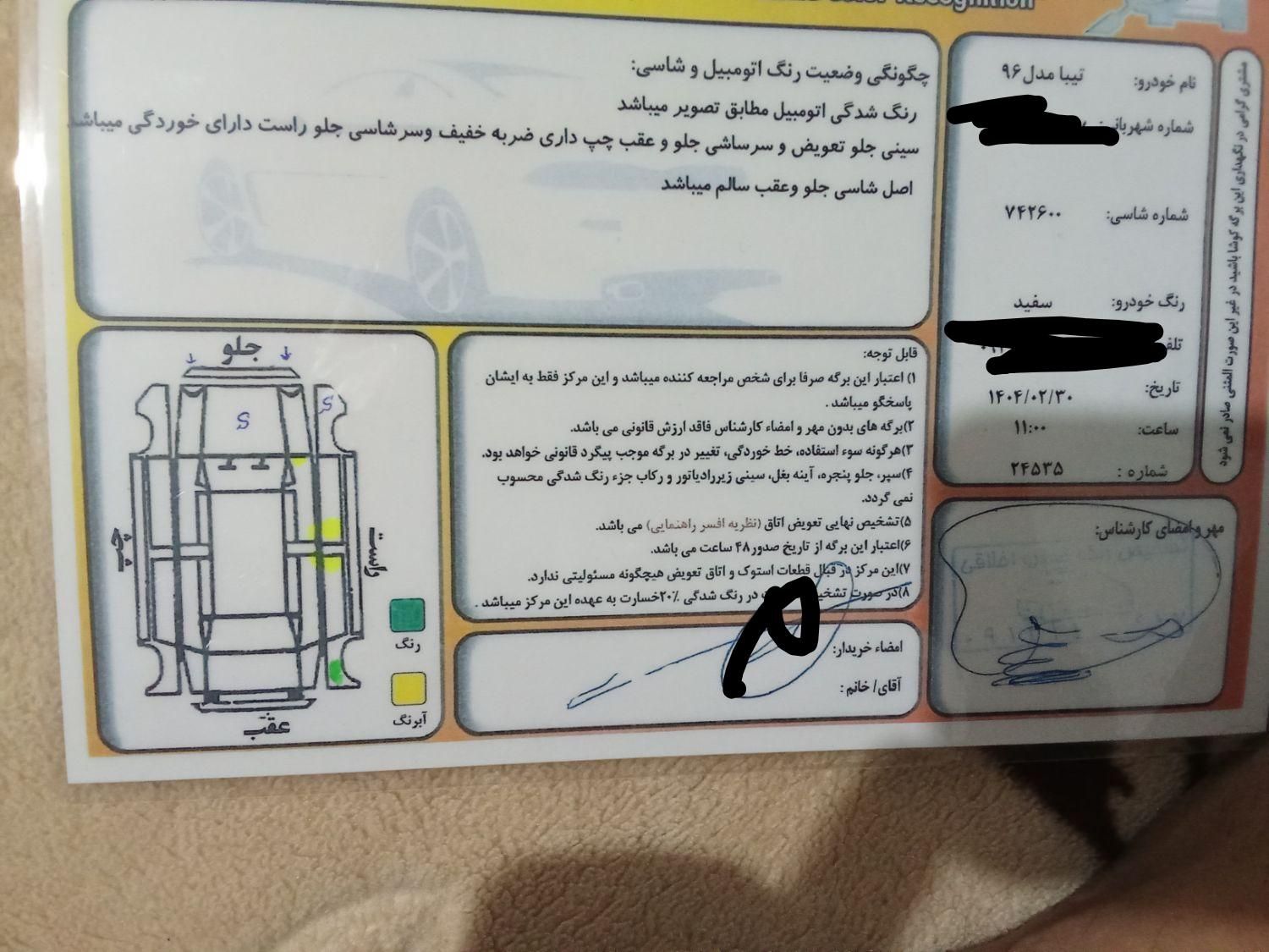 تیبا صندوق دار SX - 1396