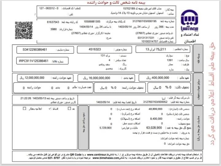 پراید 131 SL - 1391