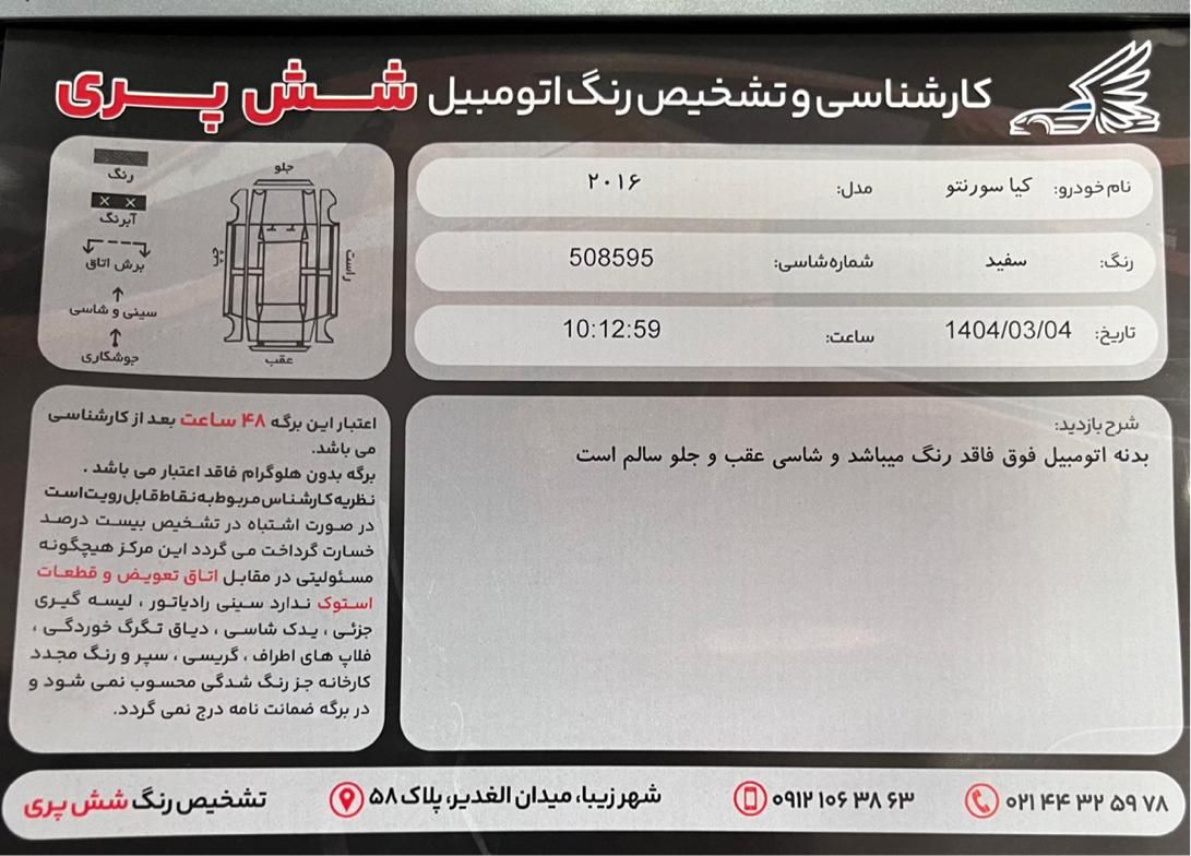 کیا سورنتو فول GT LINE - UM - 2016