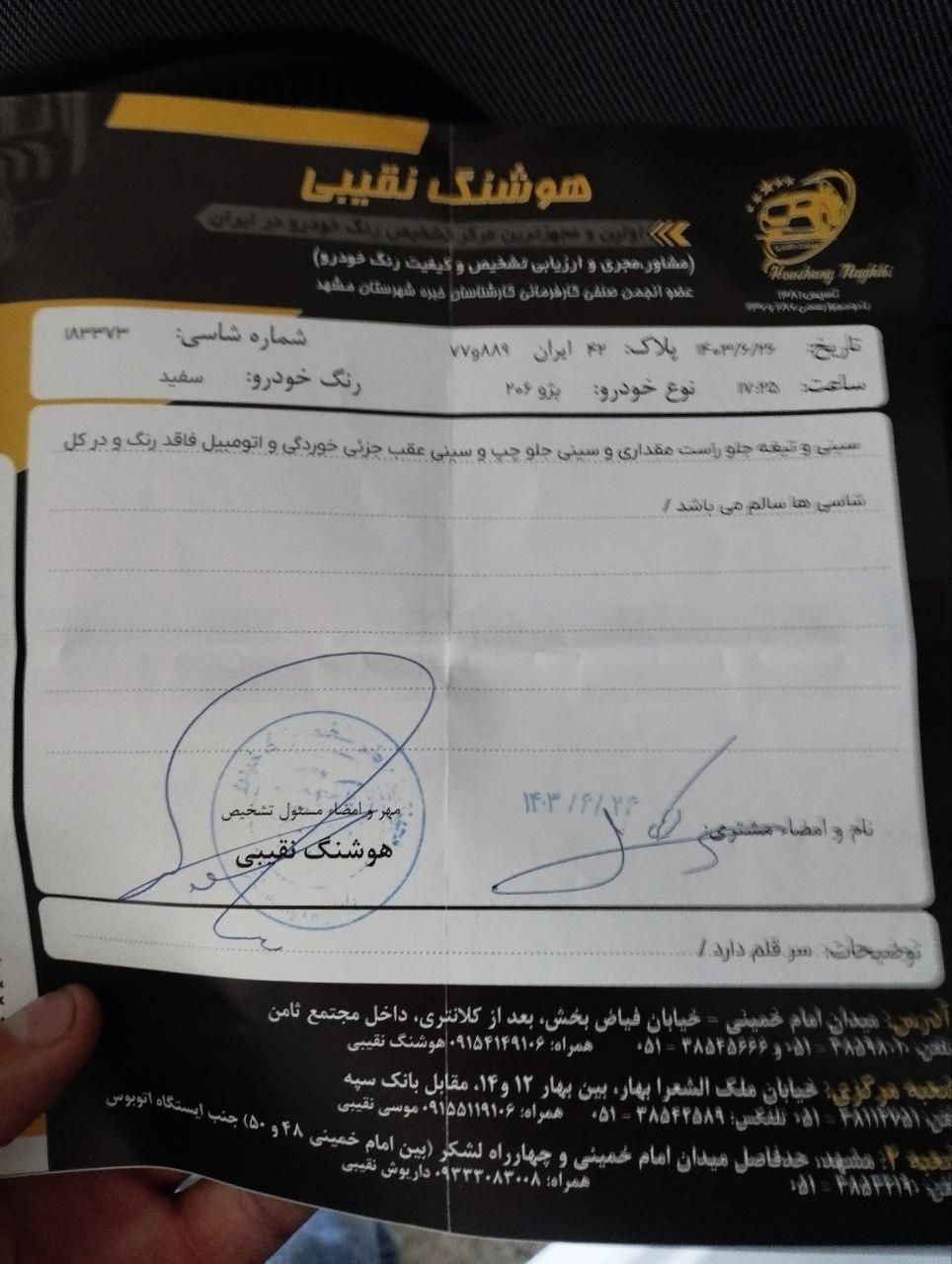 پژو 206 تیپ 2 - 1399
