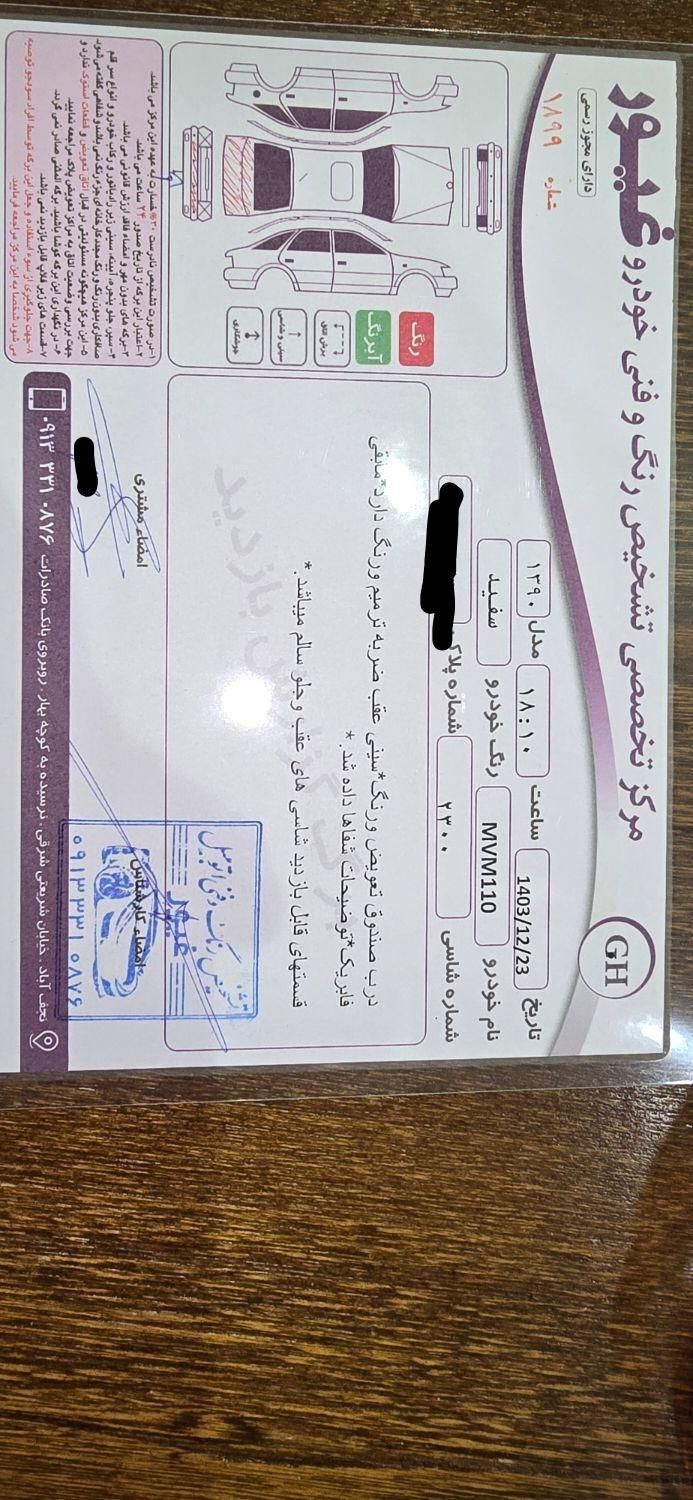 ام وی ام 110 چهار سیلندر دنده ای - 2011