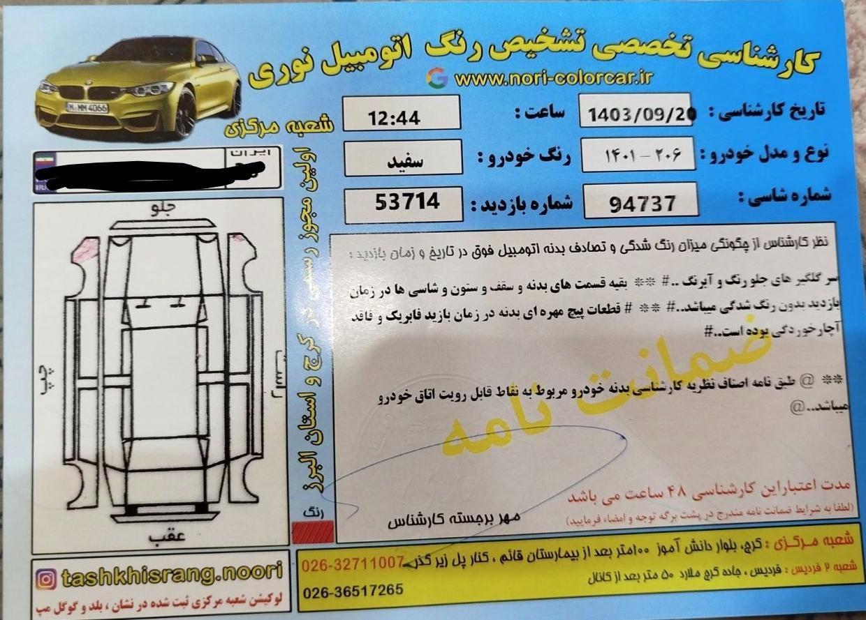پژو 206 تیپ 2 - 1401