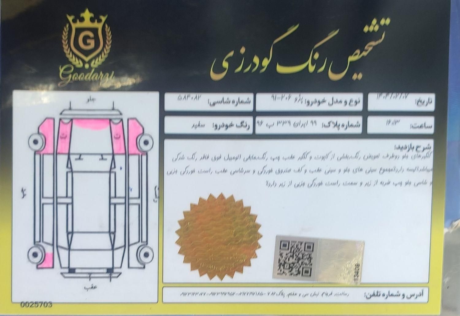 پژو 206 تیپ 2 - 1391