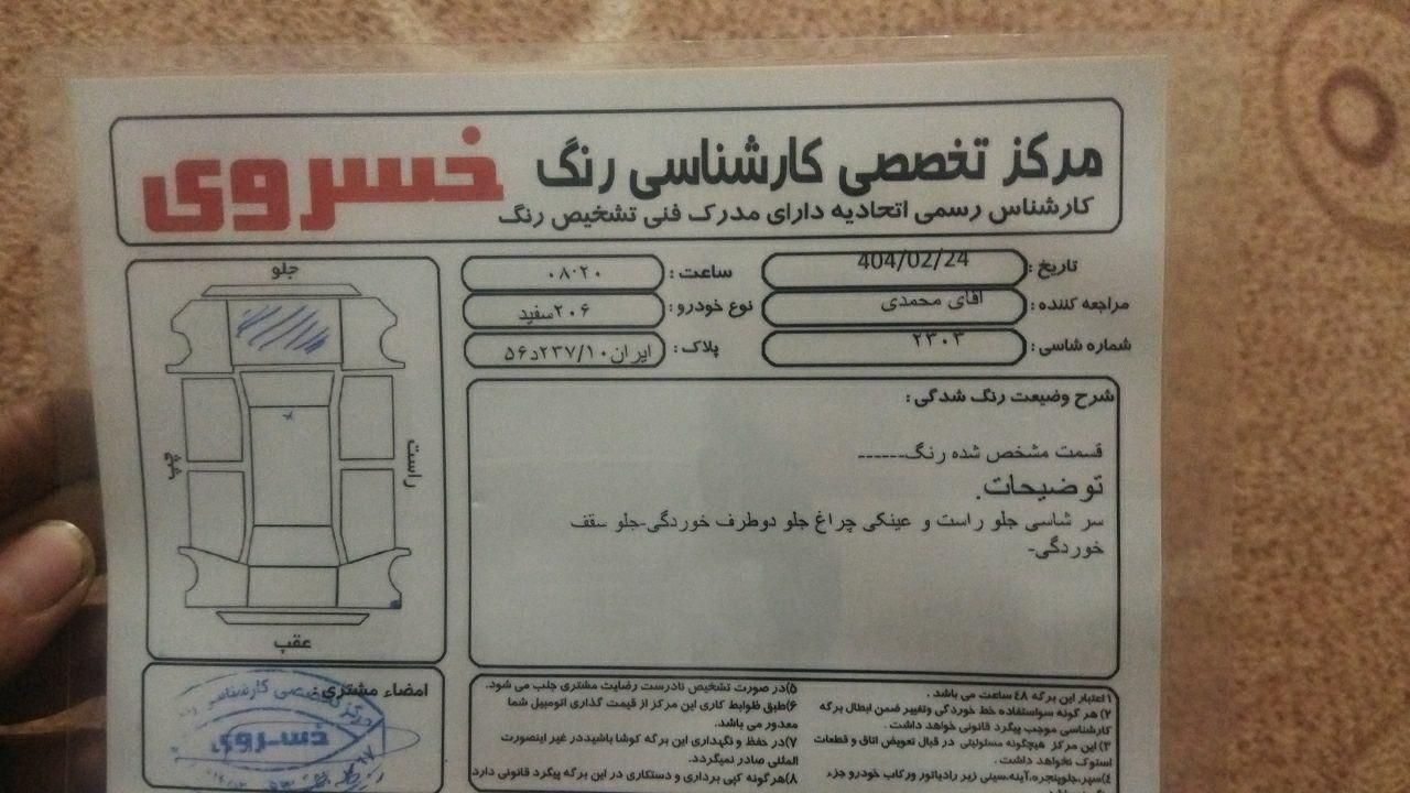 پژو 206 تیپ 2 - 1399