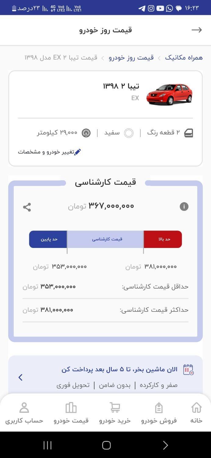 تیبا 2 EX رینگ آلومینیومی - 1398