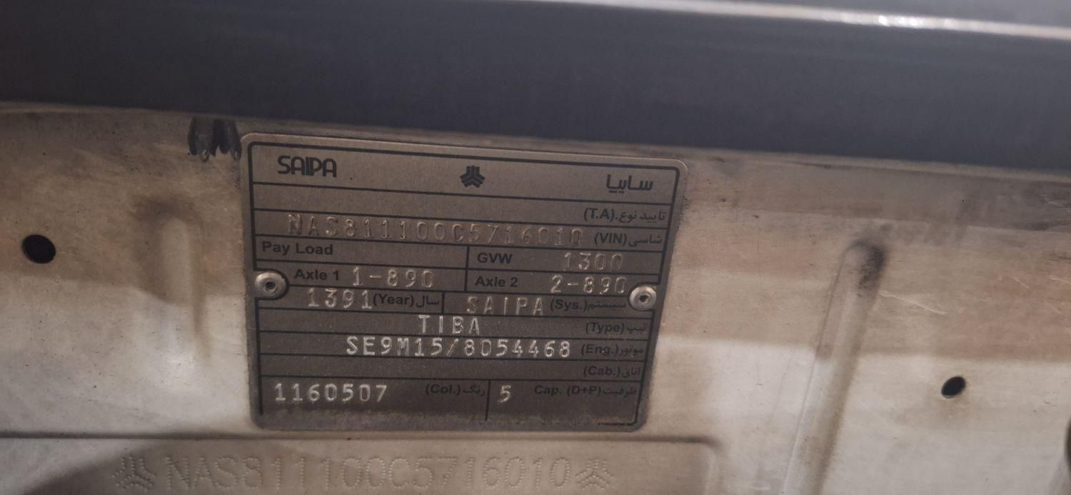 تیبا صندوق دار LX دوگانه سوز - 1391