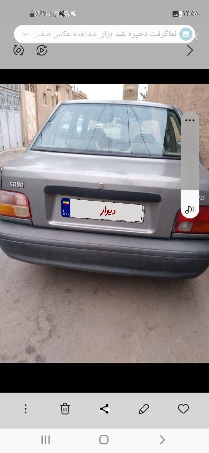 پراید صبا بنزینی - 1386