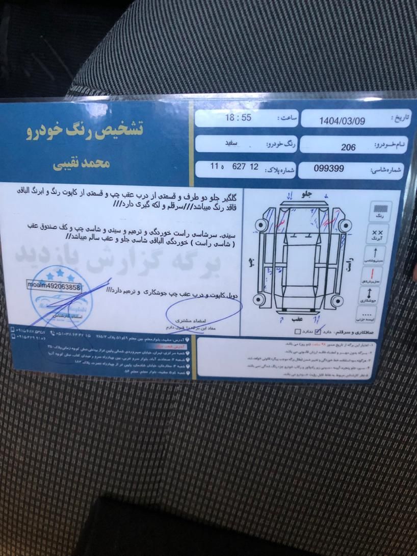 پژو 206 تیپ 2 - 1396