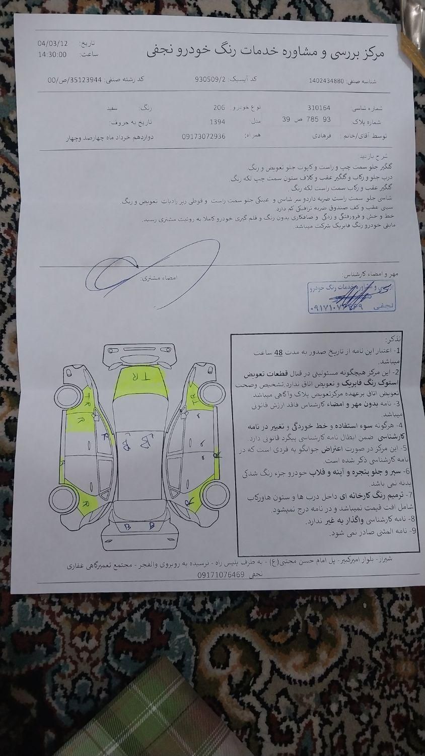 پژو 206 تیپ 5 - 1394