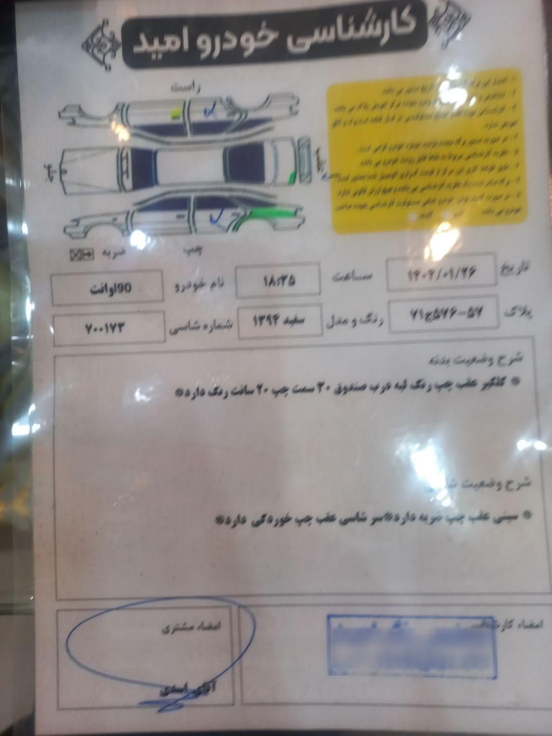 رنو وانت تندر ۹۰ دنده‌ای - 1394