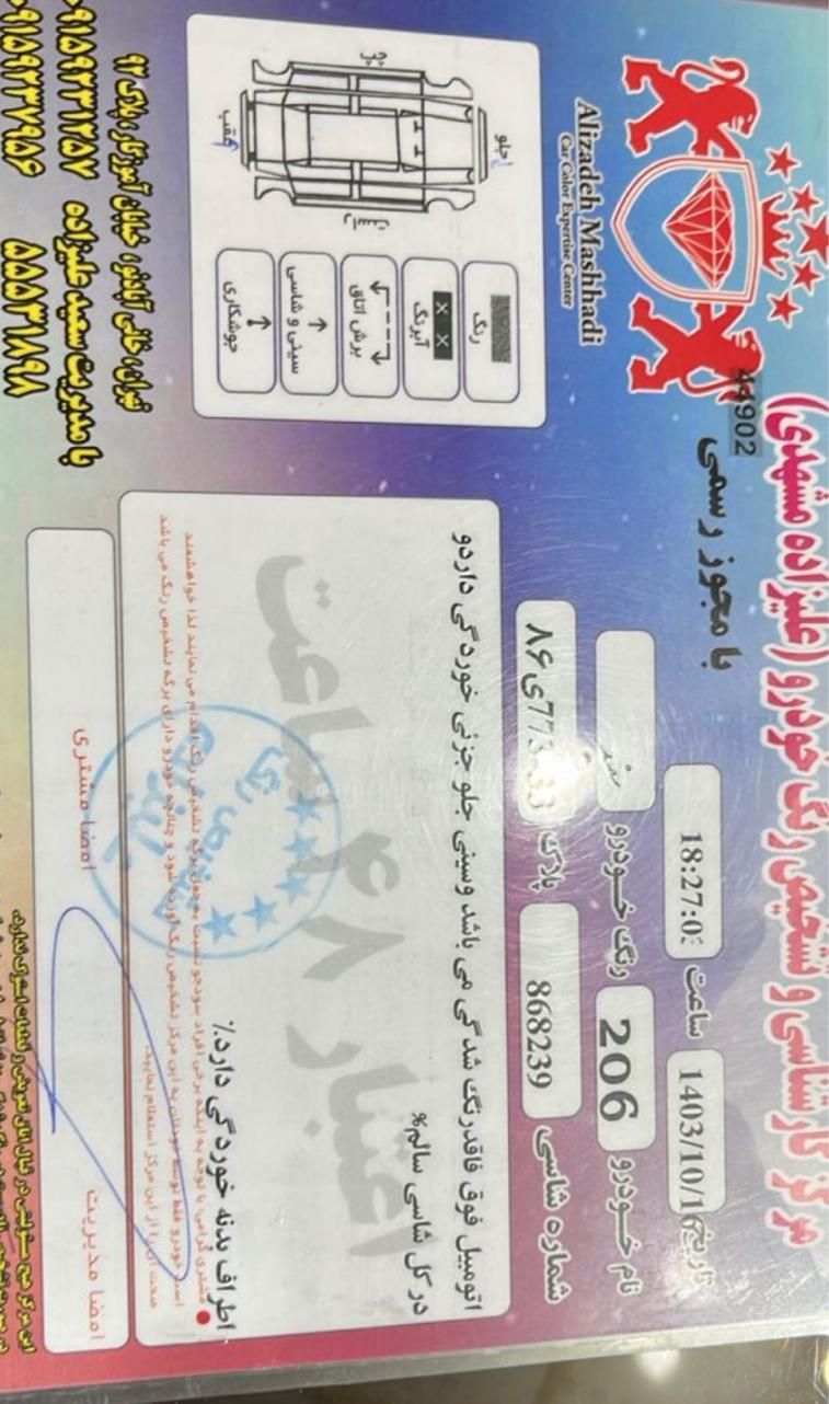 پژو 206 تیپ 5 - 1395