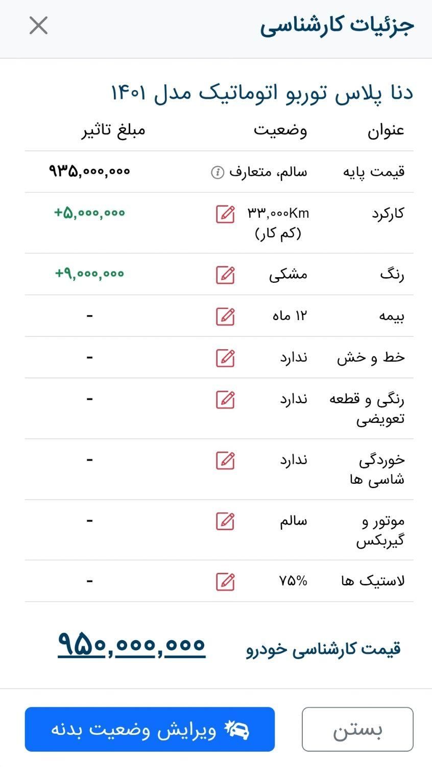 دنا پلاس توربو اتوماتیک - 1401