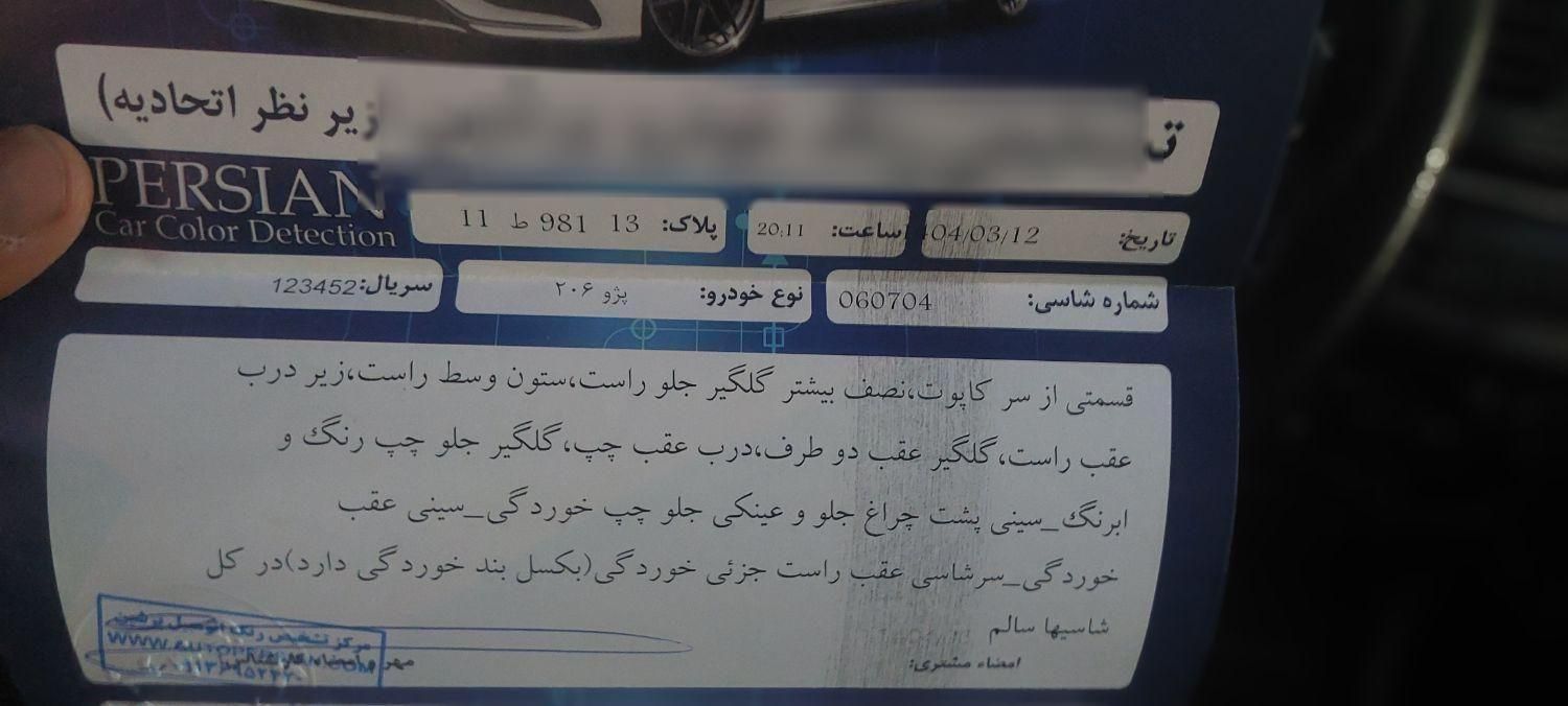 پژو 206 تیپ 2 - 1388