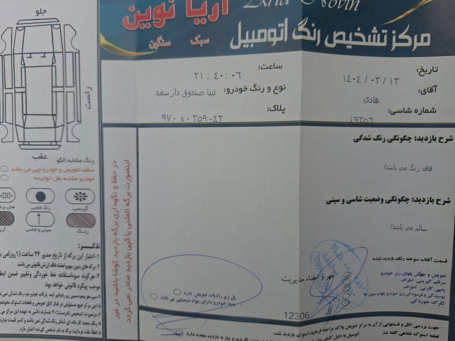 تیبا صندوق دار SX - 1394