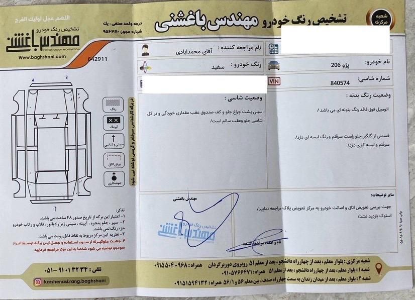 پژو 206 تیپ 2 - 1395