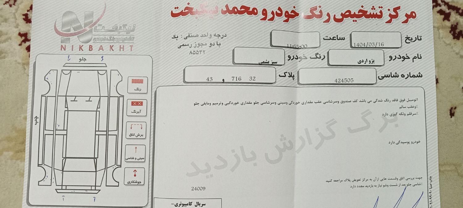 پژو آردی RDI - 1384