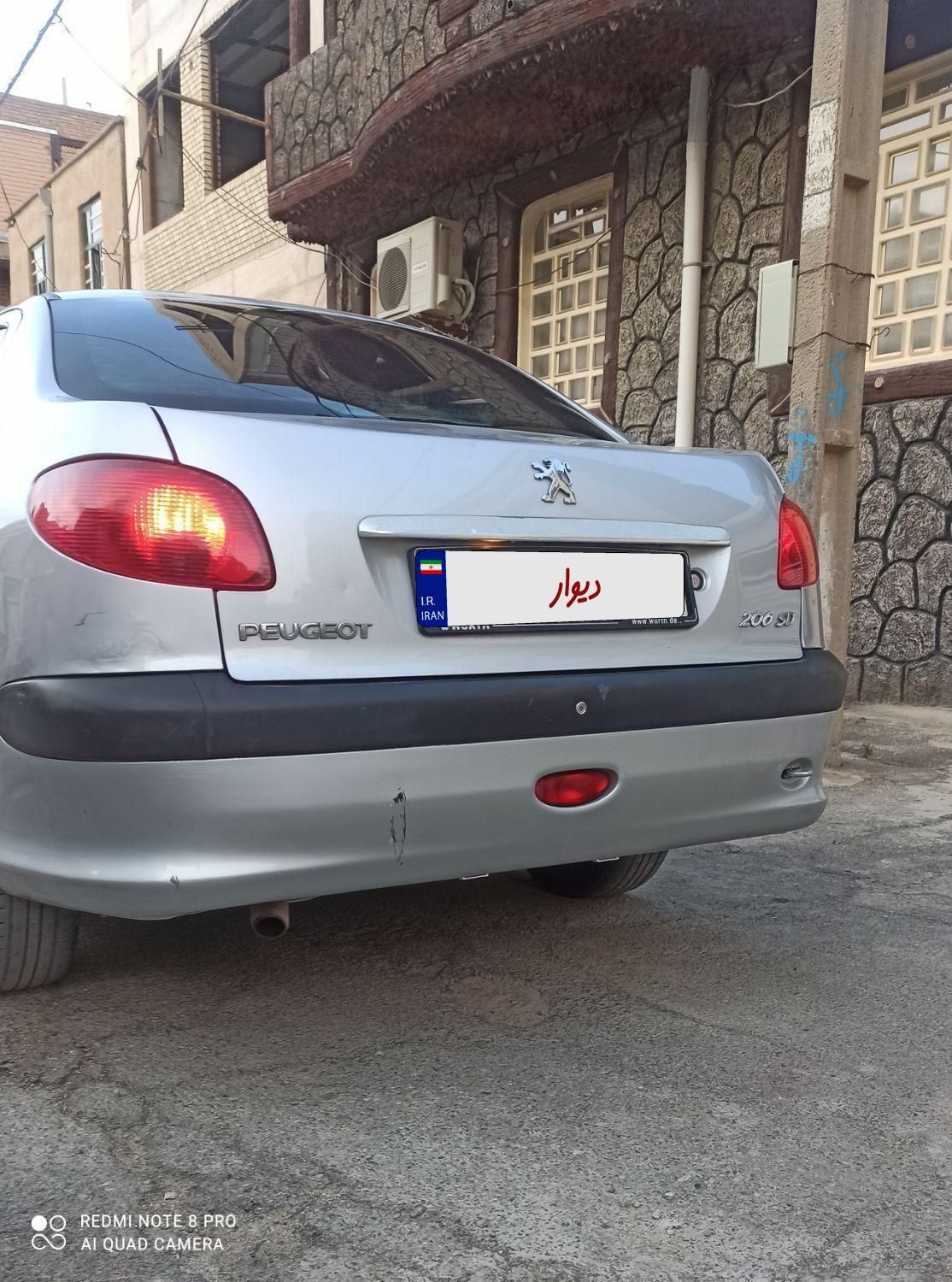 پژو ۲۰۶ صندوق دار v8 - 1386