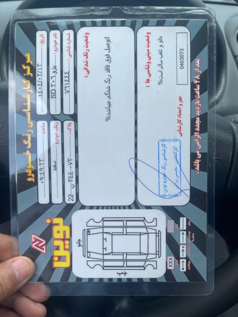 پژو ۲۰۶ صندوق دار v8 - 1395