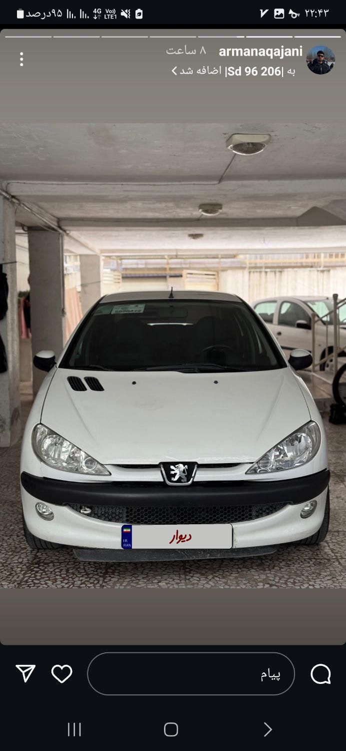 پژو ۲۰۶ صندوق دار v8 - 1396