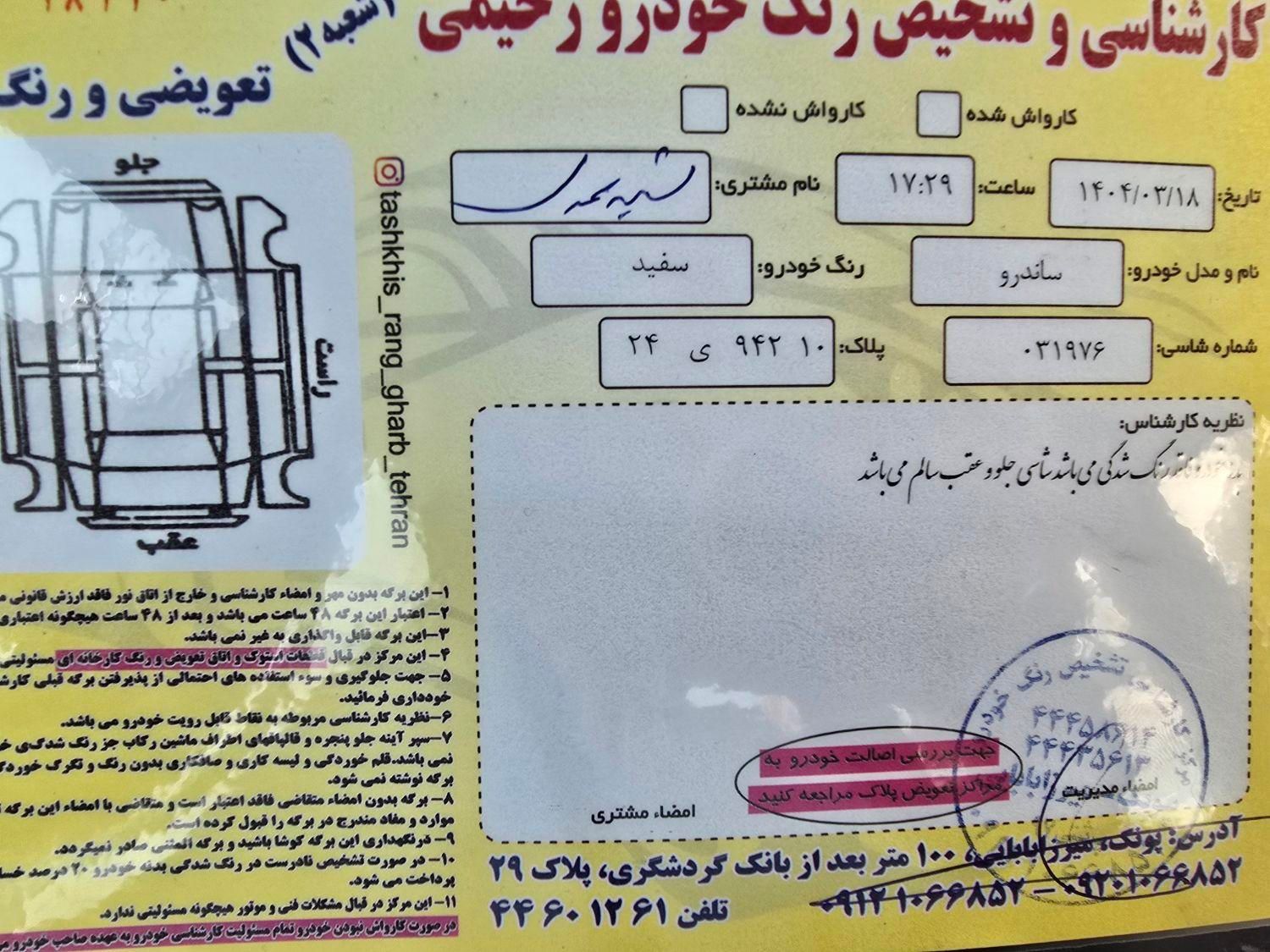 رنو ساندرو اتوماتیک - 1395