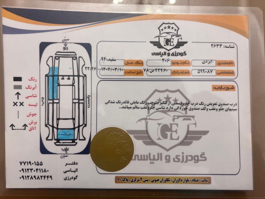 پژو 206 تیپ 2 - 1394
