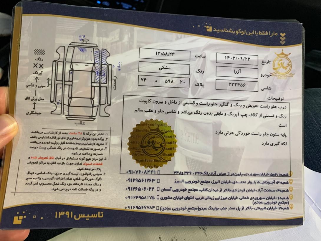 هیوندای آزرا (گرنجور) 3000cc - 2013